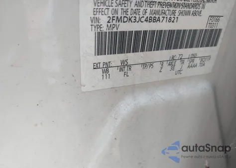 2011 Ford Edge Sel из США, поврежденный, VIN 2FMDK3JC4BBA71821